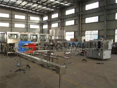 Large container filling line installed in the workshop