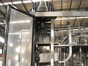 Cap unscrambling equipment within a metal enclosure