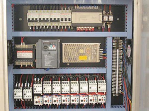 Electrical cabinet with switches relays and control wiring