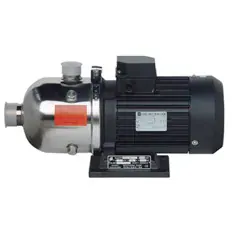 Horizontal pump with a black electric motor