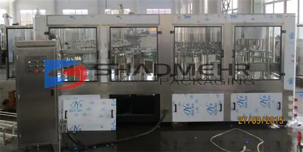 Drinking water filling machine enclosure